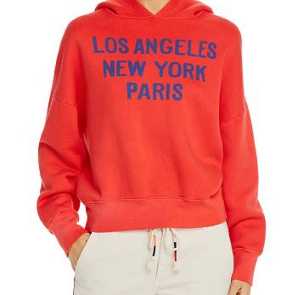 Sundry red hoodie: LA, NY, Paris